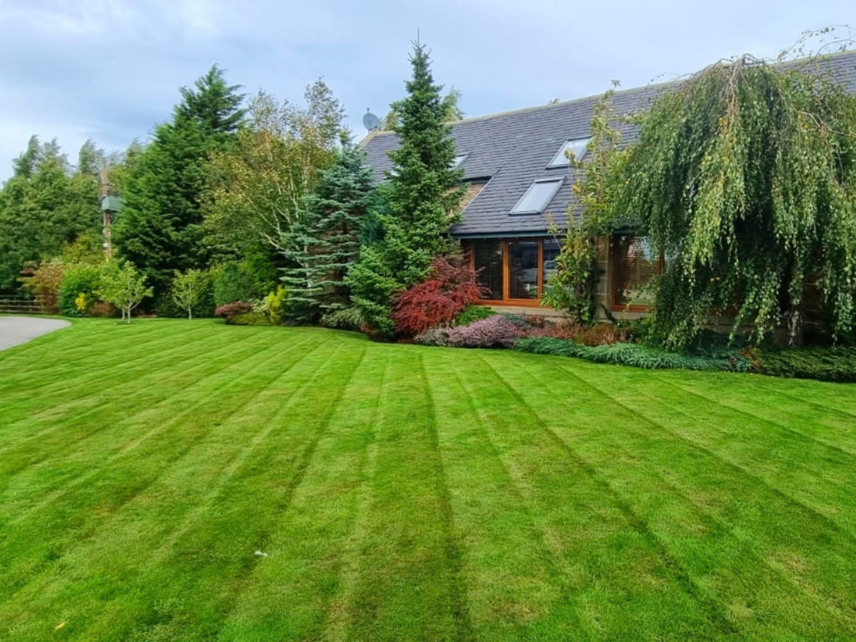 Home in Moray Scotland after Highland Greens Mowing Programme